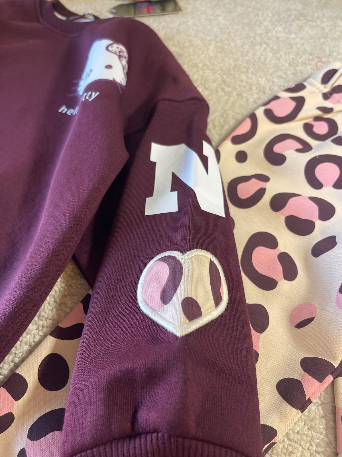 Berry Leopard Outing Set