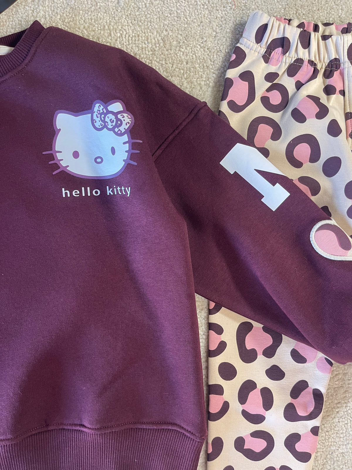 Berry Leopard Outing Set