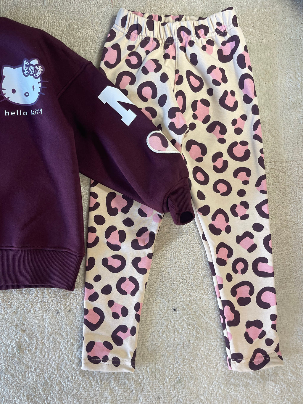 Berry Leopard Outing Set