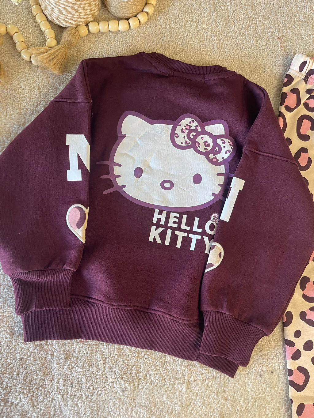 Berry Leopard Outing Set