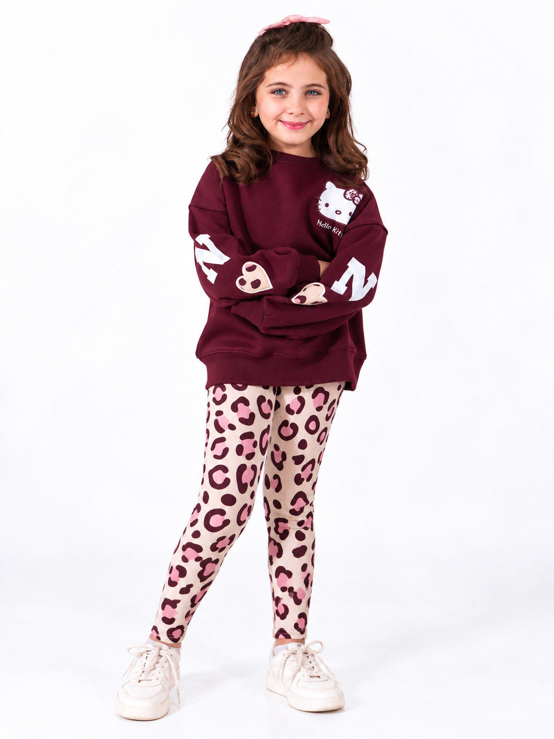 Berry Leopard Outing Set