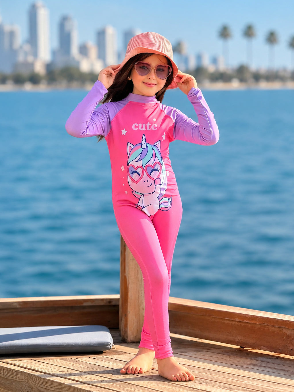 Pink Unicorn Swim Overall