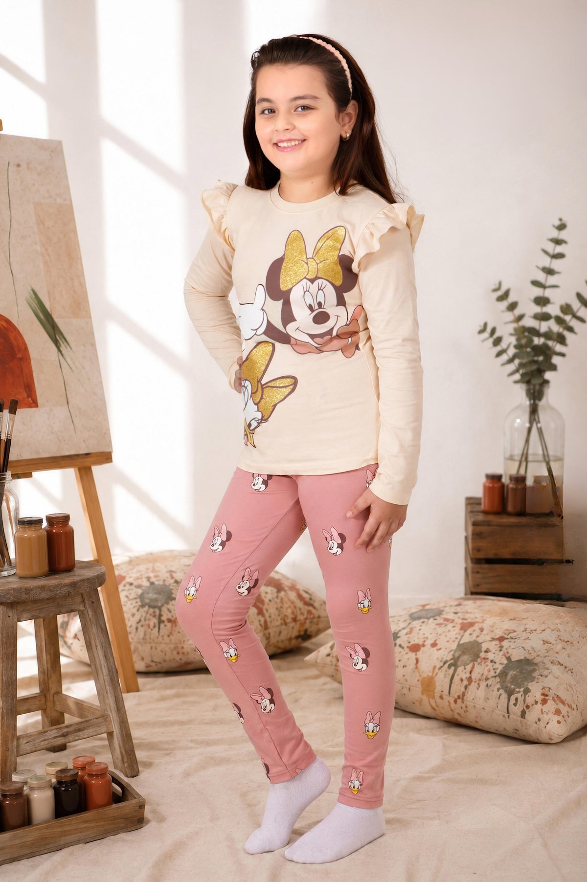 Minnie Golden Bow Set