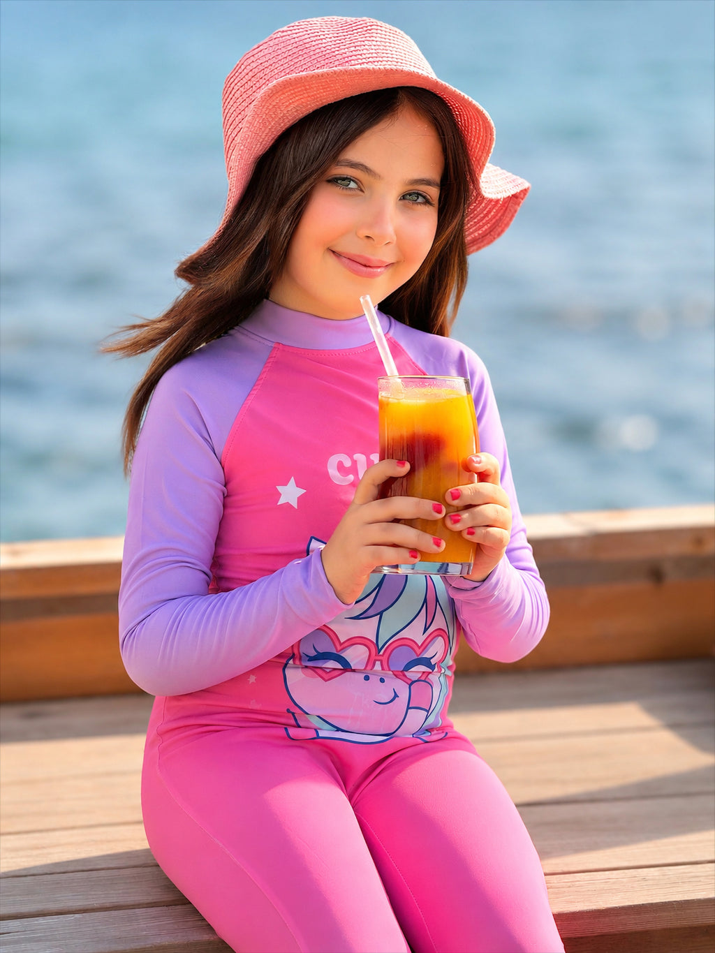 Pink Unicorn Swim Overall